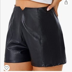 Amazon - faux leather shorts. high waisted.